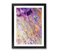 Raise Your Hands In Abstract Modern Framed Wall Art Print, Ready to Hang Picture for Living Room Bedroom Home Office Décor, Black A4 (34 x 25 cm)