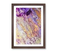 Raise Your Hands In Abstract Modern Framed Wall Art Print, Ready to Hang Picture for Living Room Bedroom Home Office Décor, Walnut A2 (64 x 46 cm)