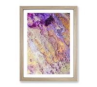 Raise Your Hands In Abstract Modern Framed Wall Art Print, Ready to Hang Picture for Living Room Bedroom Home Office Décor, Oak A2 (64 x 46 cm)