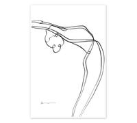 Raised Arms pose (Urdvha Hastasana) Poster by Yoga In Art 14 x 21 cm Black and white Wall art Wall decor