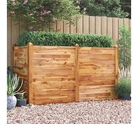Raised Bed 160 x 60 x 84 cm Solid Acacia Wood, Stackable for Garden and Patio, Ideal for Vegetables, Herbs and Flowers, Robust Plant Box