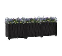 vidaXL Raised Bed 120x40x38cm Polypropylene, Black