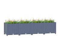 Raised Bed Blue 160x40x38 cm Polypropylene Garden Planter Heavy Duty Outdoor XL
