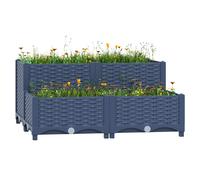 vidaXL Raised Bed Outdoor Plant Box Garden Planter Flower Pot Polypropylene