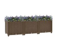 vidaXL Raised Bed 120 x 40 x 38cm Polypropylene, Brown