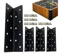Raised Bed Corner Brackets | 90° Bracket with Screw for Planter Box,Metal Raised Bed Corners | for Outdoor Garden Furniture Indoor Fence Lawn Backyard