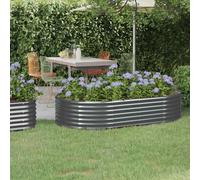 Garden Planter Patio Flower Pot Raised Garden Bed Powder-coated Steel vidaXL