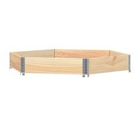 vidaXL Raised Bed Hexagon Black 160x160 cm Solid Wood Pine