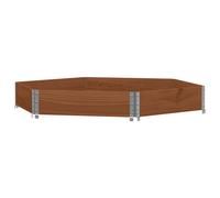 (dark brown, 160 x 160 cm) vidaXL Raised Bed Garden Planter Flower Plant Pot Hexagon Solid Wood Pine