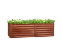 Raised Bed Garden Planter Grow Box Container Herbs Vegetables 120x60x60cm Rust