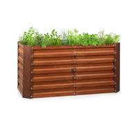 Raised Bed Garden Planter Grow Box Container Herbs Vegetables 120x60x60cm Rust