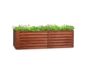 Raised Bed Garden Planter Grow Box Container Herbs Vegetables 120x60x60cm Rust