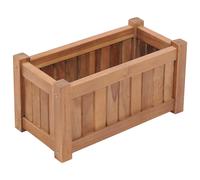 vidaXL Solid Teak Wood Raised Bed 200x30cm Outdoor Garden Flower Plant Pots