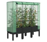 Raised Bed Greenhouse Cover PP Rattan Brown 120x40x140cm Iron Frame WaterproofPE