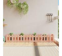Raised Bed Picket Fence Design 200 x 30 x 30 cm, Solid Wood Douglas Fir Raised Garden Plant Pot for Outdoor Flowers and Vegetables
