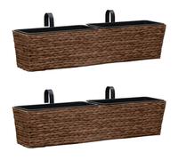 Raised Bed Plant Stand Flower Box Indoor 2 pcs Water Hyacinth vidaXL