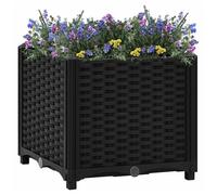 Raised Bed Planter Black Polypropylene 40x40x38cm Deep Outdoor Planter Gardens