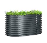 Raised Bed Planter Garden Vegetable Flowers High Grow Bed Pot Trough 1.6 m Grey