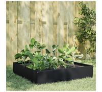 Raised Bed Steel Black 100x100x33.5cm Open Bottom Garden Planter Heavy Duty