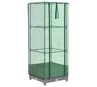 Raised Bed with Greenhouse Cover Plant Box Garden Planter Rattan Look vidaXL