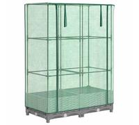 Raised Bed with Greenhouse Cover Plant Box Garden Planter Rattan Look vidaXL