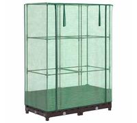 Raised Bed with Greenhouse Cover Plant Box Garden Planter Rattan Look vidaXL