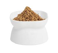 Raised Bowl for Kitten Marble Textured Cute Dog Feeder