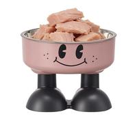 Raised Bowls for Cats - Drip Free Dispenser Raised Steel Pet Feeder - Reduce Joint and Neck Fatigue