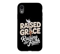 Raised By Grace Raising With Faith Dad Christian Father Case for iPhone XR