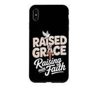 Raised By Grace Raising With Faith Dad Christian Father Case for iPhone XS Max