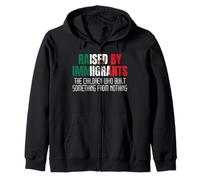 Raised By Immigrants Mexican American Immigration Rights USA Zip Hoodie