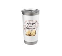 Raised BY Libraries Reading Books Library Readers Meme Stainless Steel Insulated Tumbler