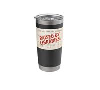 Raised by Libraries Vintage Library Card Stainless Steel Insulated Tumbler