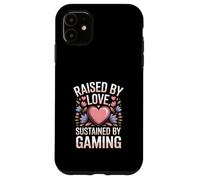 Raised By Love Sustained By Gaming Heart Case for iPhone 11