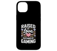 Raised By Love Sustained By Gaming Heart Case for iPhone 14 Plus