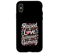 Raised By Love Sustained By Gaming Heart Case for iPhone X/XS