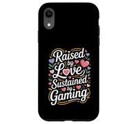Raised By Love Sustained By Gaming Heart Case for iPhone XR
