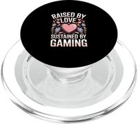 Raised By Love Sustained By Gaming Heart PopSockets PopGrip for MagSafe