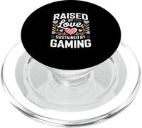 Raised By Love Sustained By Gaming Heart PopSockets PopGrip for MagSafe