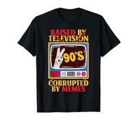 Raised by Television Corrupted by Memes Internet Nostalgia T-Shirt
