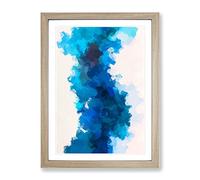 Raised By The Beginning Abstract Framed Print for Living Room Bedroom Home Office Décor, Wall Art Picture Ready to Hang, Oak A3 Frame (34 x 46 cm)