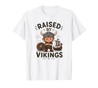 Raised By Vikings Funny Viking Kid Norse T-Shirt