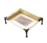 Raised Cat Bed - Hammock Pet Bed, Breathable, Cooling, Raised Cot Bed, Lightweight, Washable Pet Furniture with Cushion and Breathable Mesh, Non-Slip Feet, Dog Couch with Ab