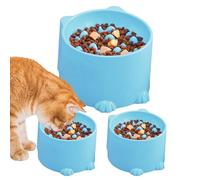 Raised Cat Bowl - Anti Vomiting Dishwasher Safe Pet Feeding Dish | Raised Cat Slow Feeder Bowl | for Kitten Dog Puppy Pet Healthy Eating Diet
