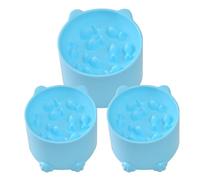 Raised Cat Bowl | Anti-Vomiting Water Dish Maker, Slow Feeding | 3 Spill-proof Cat Bowl