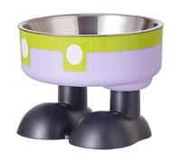 Raised Cat Bowl - Elevated Cat Feeding Bowls | Anti-Slip Cat Bowl | Anti Vomit Cat Food Bowl | Large Foot Tilted Raised Cat Bowl | Creative Cat Feeding Bowls for Food and Water, Indoor Cats