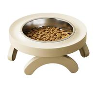 Raised Cat Bowl - Elevated Pet Feeding Dish for Cats Water Food Use | PP Material with Non Slip Base Design, Comfortable Eating Container, Indoor Pet Supply for Home Apartment Dorm Room, 8.86x3.54 in