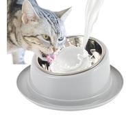 Raised Cat Bowl, Inclined Cat Food Bowls, Non-Slip 15 Degree Tilted Feeding Bowls, Microwavable Bowls Cage, Bottom, Round Feeding Bowls for Pet Water