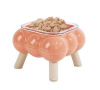 Raised Cat Bowl, Lifted Food Dish, Anti Black Chin Design and Elevated Water Feeder, Pet Feeding Solution for Home, Apartment, Floor, Travel, Outdoor Use, 4.13x5.51in