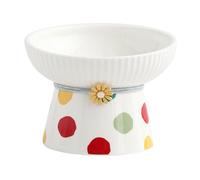 Raised Cat Bowl, Raised Feeding Bowl for Cats, Tilted, Raised Food or Water Bowls, Raised Cat Bowls, 330 ml, Cat Bowls Against Vomiting and Protect the Spine by H